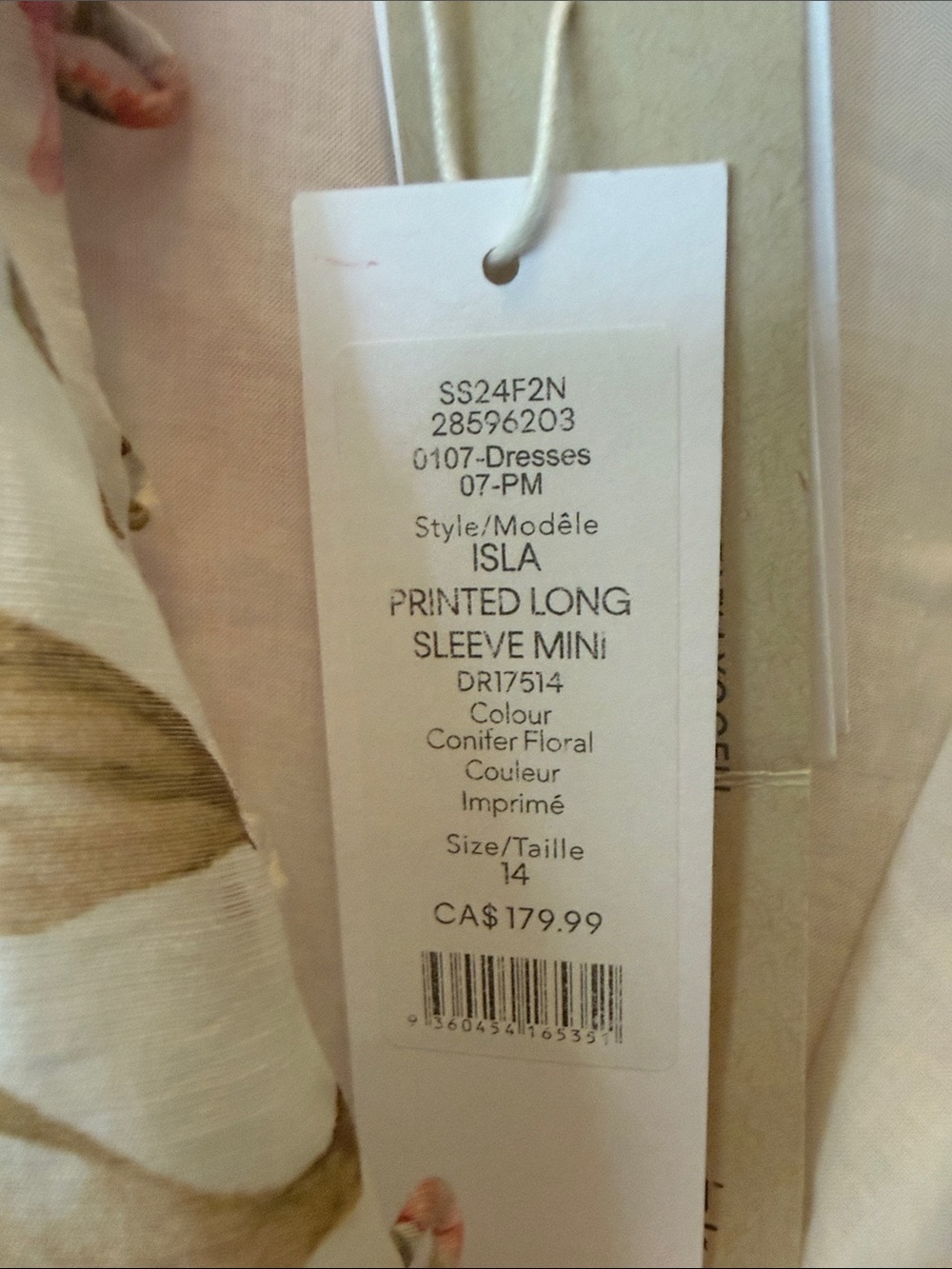 Ever New Conifer Floral Printed Long Sleeve Mini Dress - Pink & Cream - Picture 7 of 7